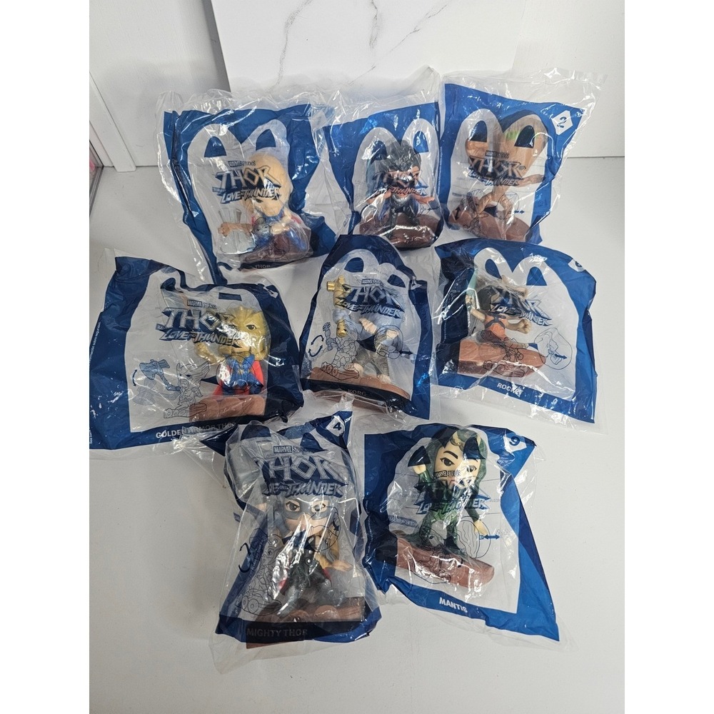 8pc McDonalds Marvel Thor Love and Thunder‎ Happy Meal Toy Lot New Sealed 2022